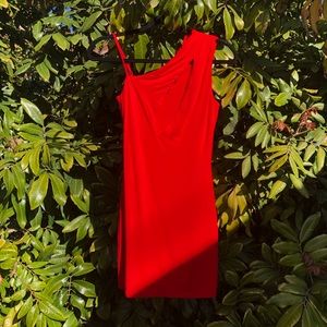H:ours revolve red knit mini dress